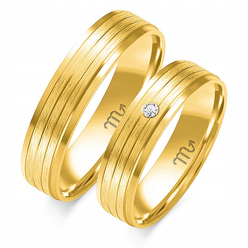 Elegantné zlaté prstene OE-80 5 mm 333