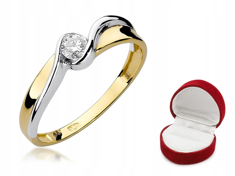 FENOMENÁLNY zásnubný prsteň BRYLANT 0,15 ct