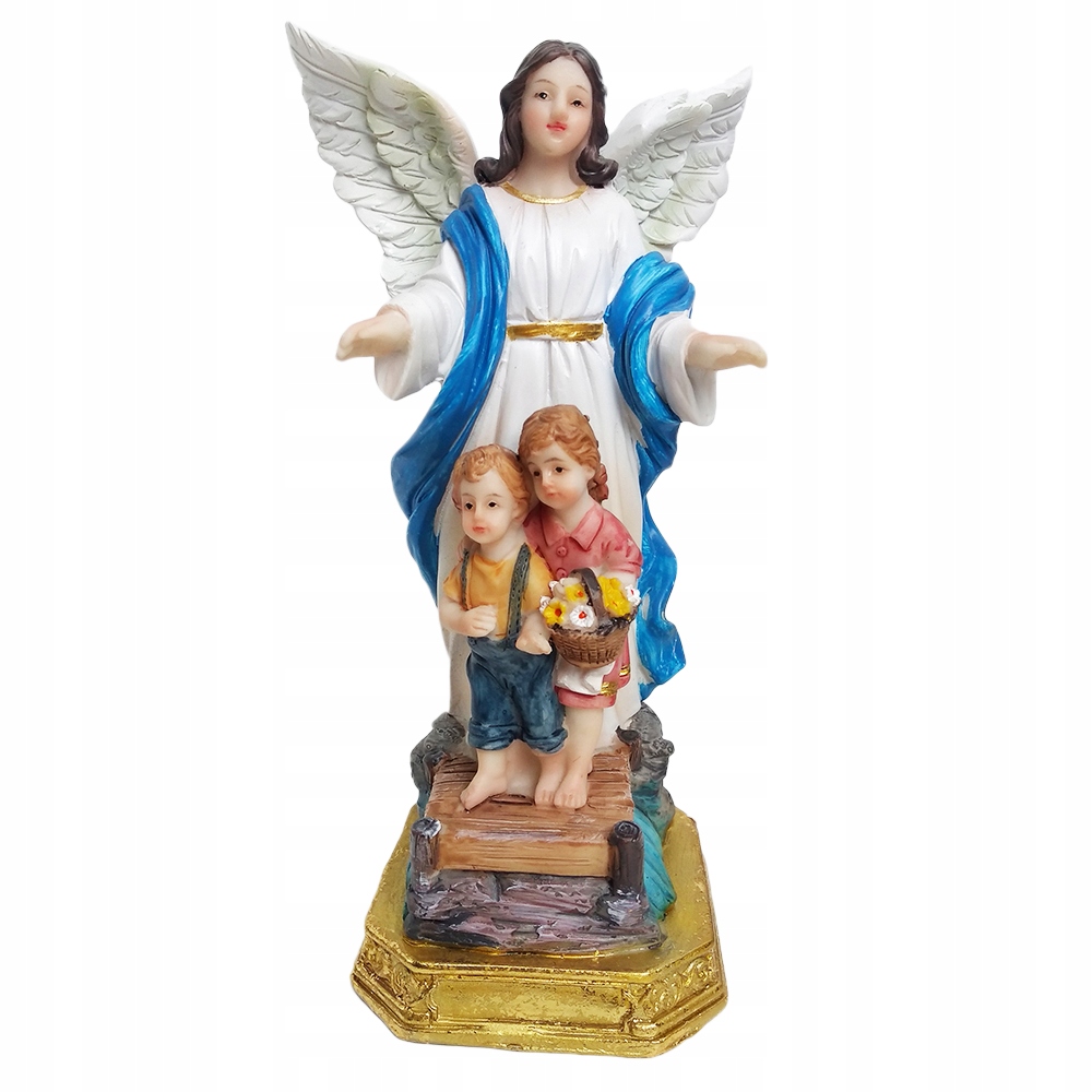 Anjel strážcu s deťmi 18 cm - 00618