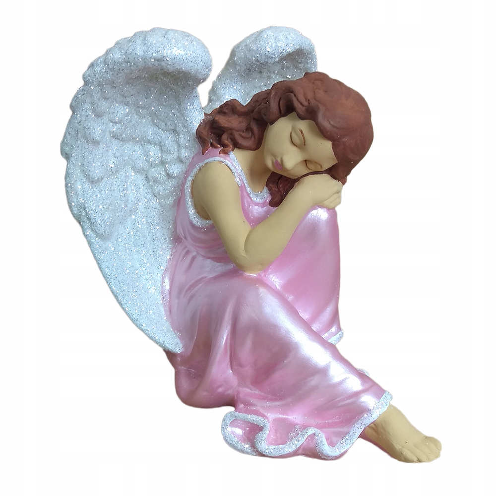 Obrázok Angel sedí 24 cm ružové ... - 02188