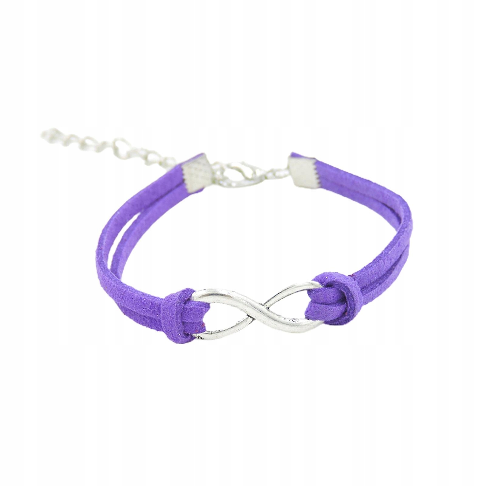 Fialové braceletové nekonečné šťastie 8 nastaviteľné