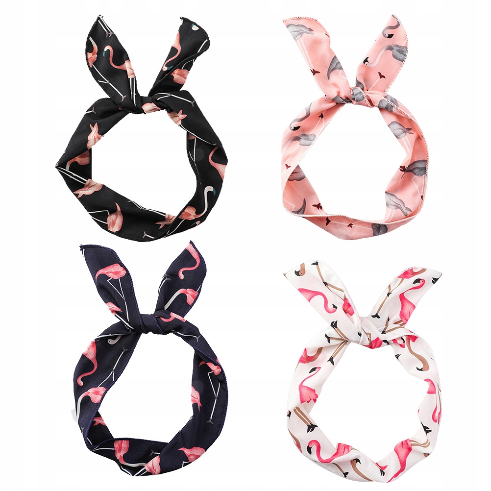 Flamingo-design čelenka zabalenie hlavy Vlasy Vlasy