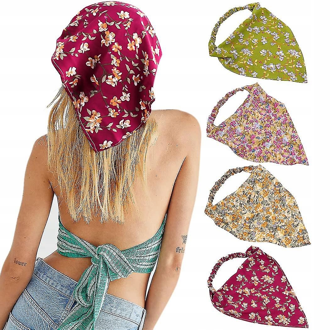 Kvetinové vlasy Bandanas 4ks, Bandanas for Women