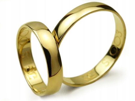 GOLDRUN ZLATÉ SVADOBNÉ PRSTENE 4MM 585 PÁR