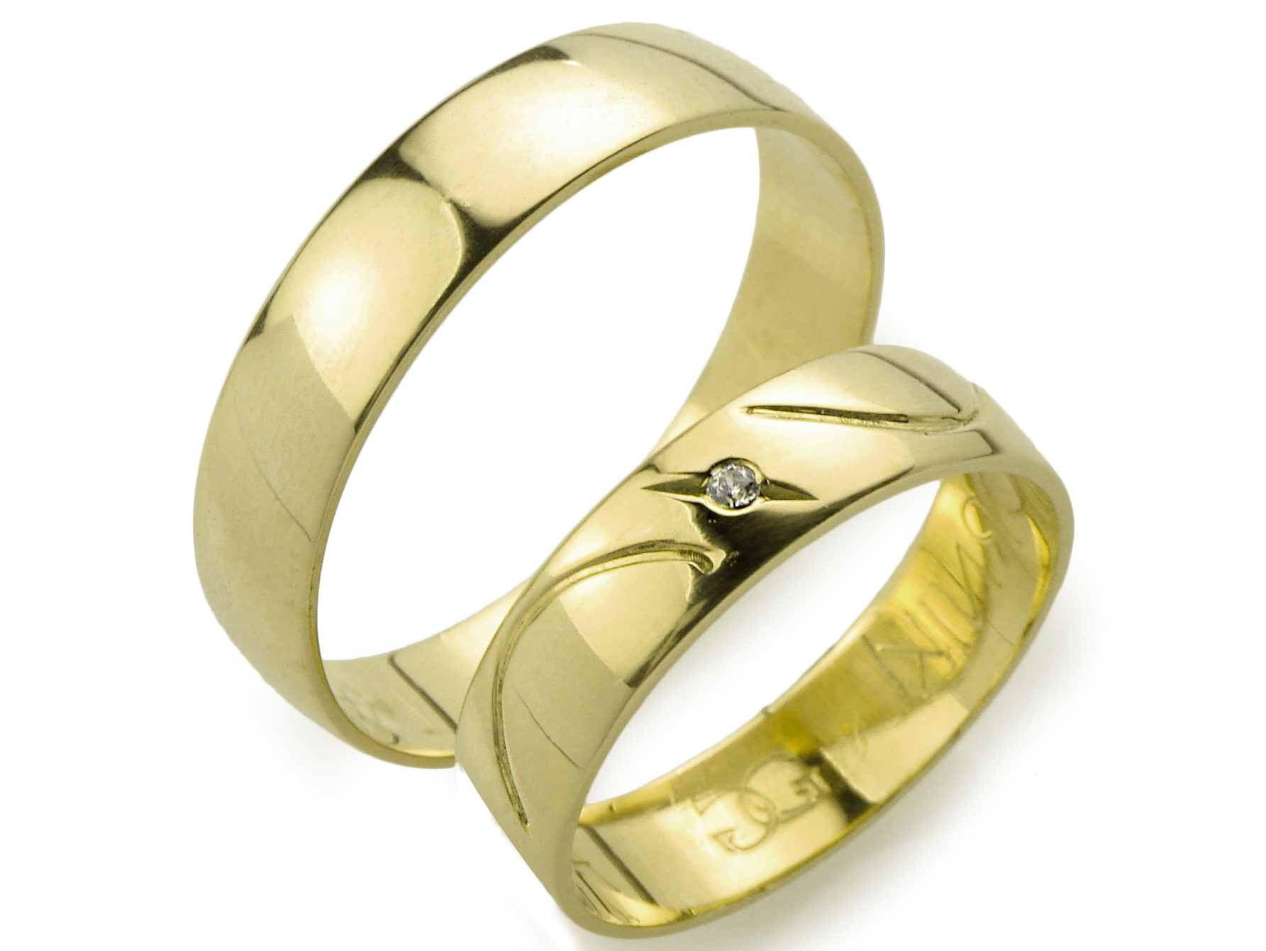 GOLDRUN ZLATÉ SVADOBNÉ PRSTENE A001 5MM PÁR