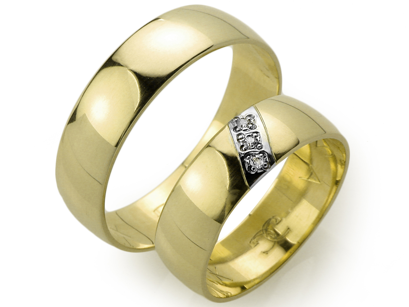 GOLDRUN ZLATÉ SVADOBNÉ PRSTENE A002 6MM PÁR