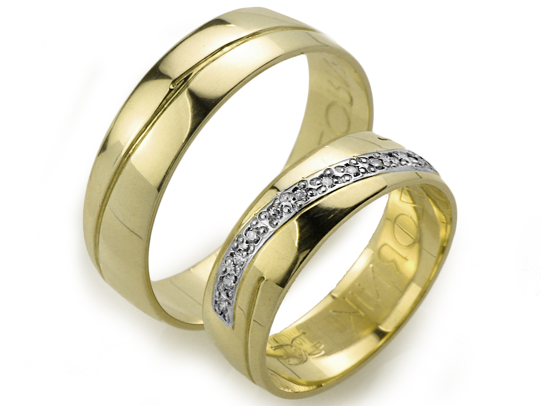 GOLDRUN ZLATÉ SVADOBNÉ PRSTENE A003 6MM PÁR