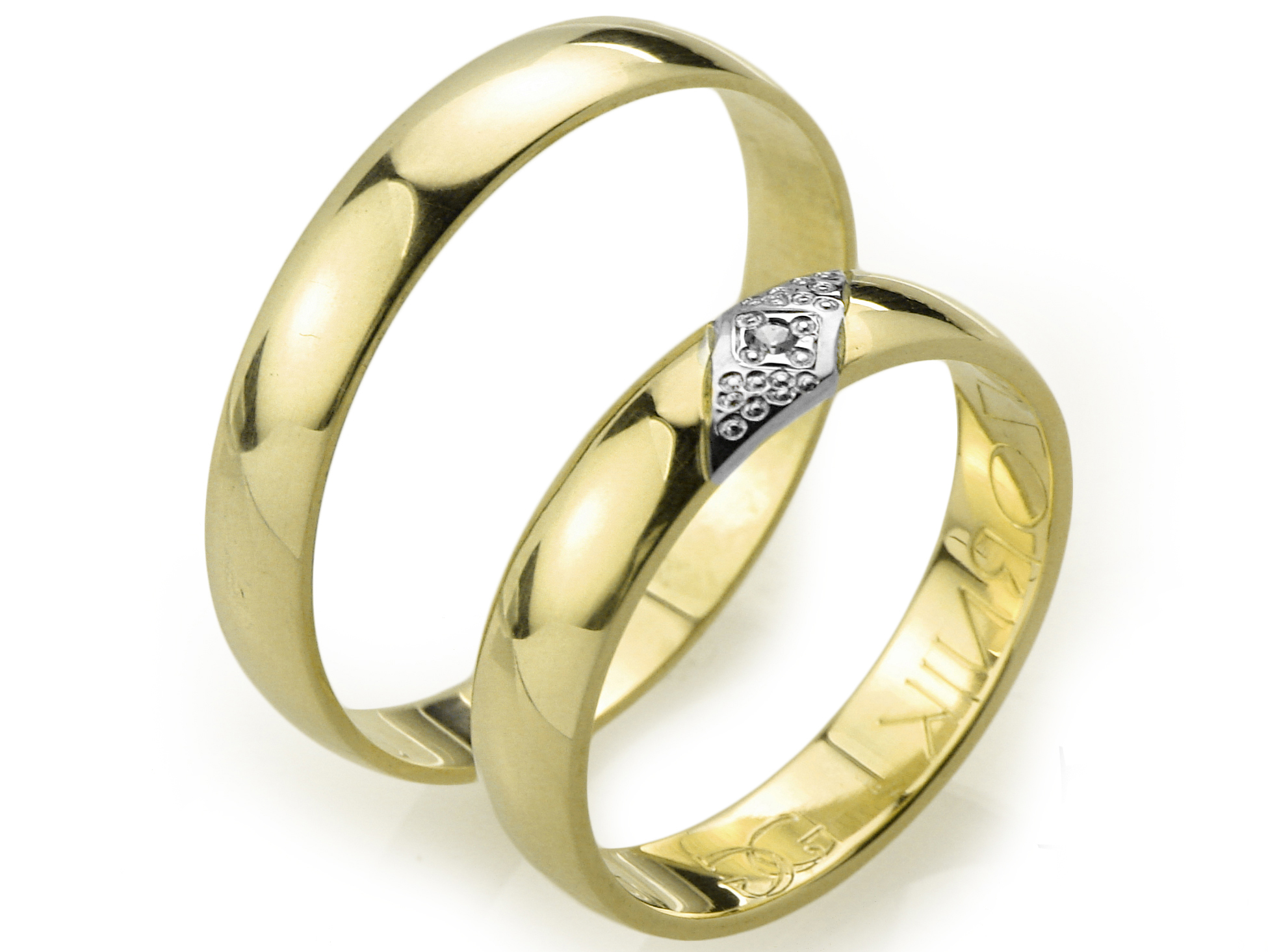 GOLDRUN ZLATÉ SVADOBNÉ PRSTENE A006 4MM PÁR