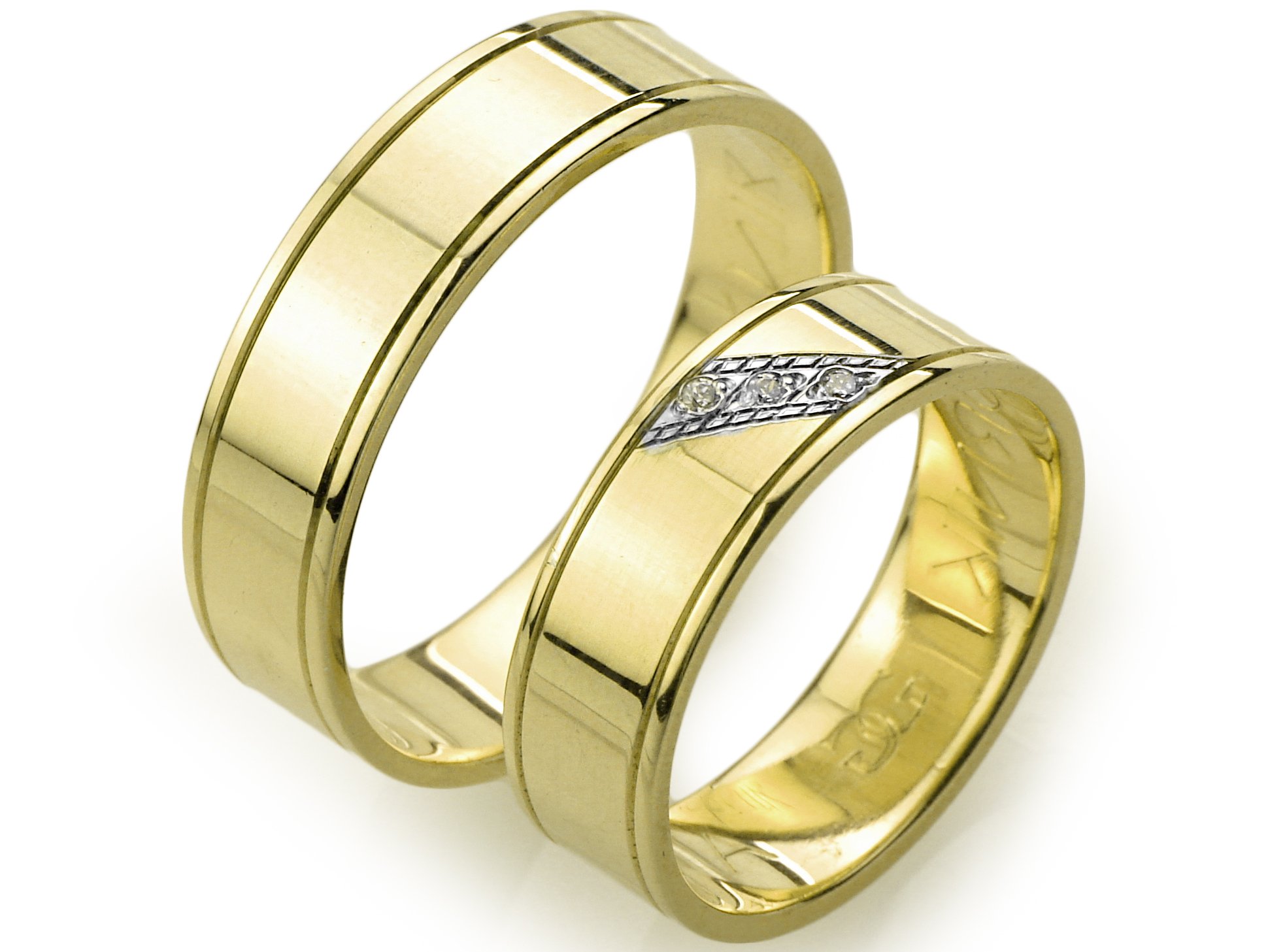 GOLDRUN ZLATÉ SVADOBNÉ PRSTENE A018 6MM PÁR