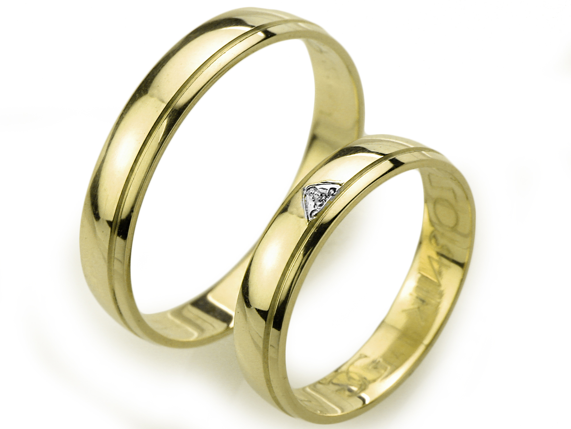 GOLDRUN ZLATÉ SVADOBNÉ PRSTENE A029 4MM PÁR