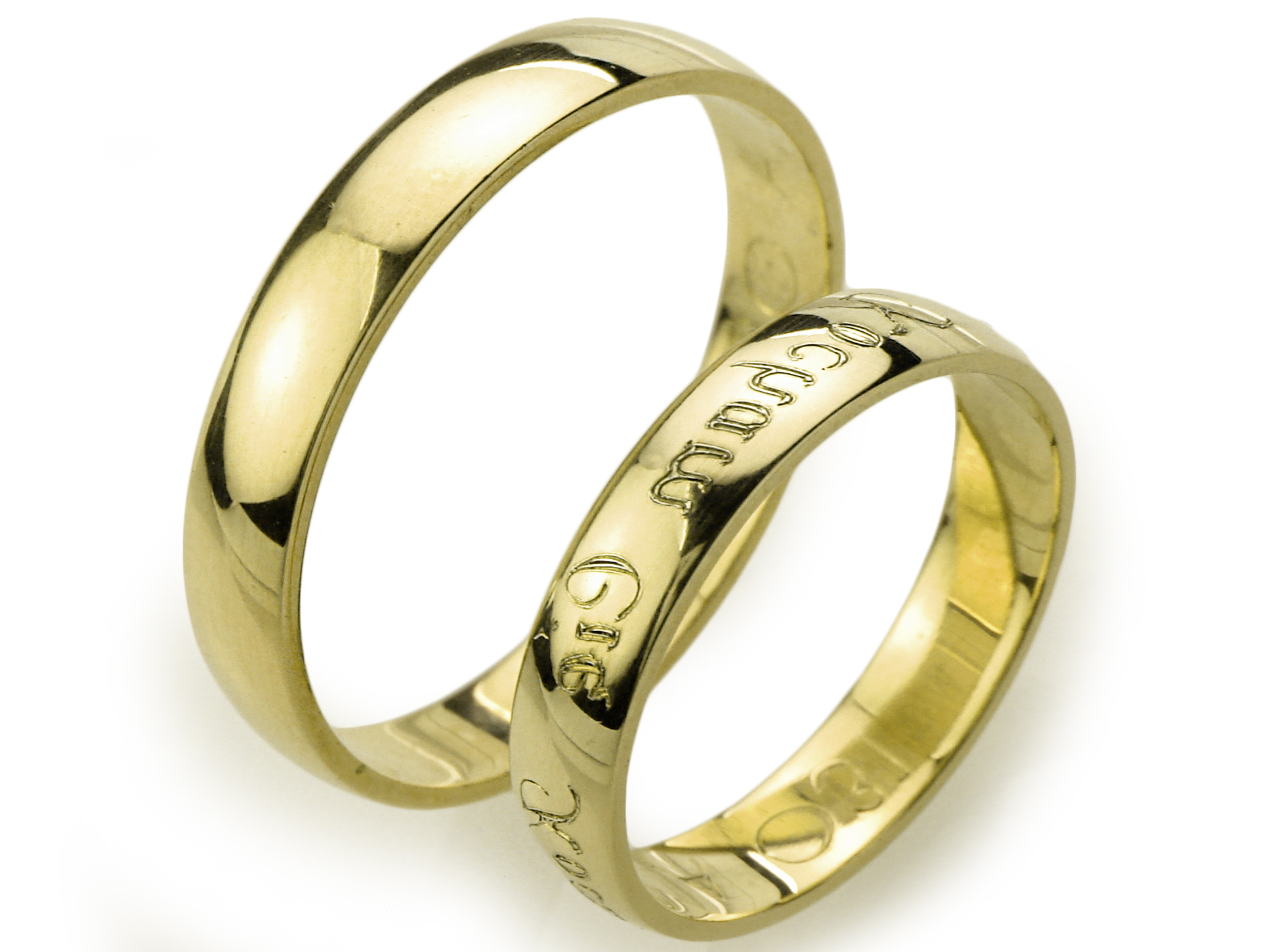 GOLDRUN ZLATÉ SVADOBNÉ PRSTENE A031 4MM PÁR