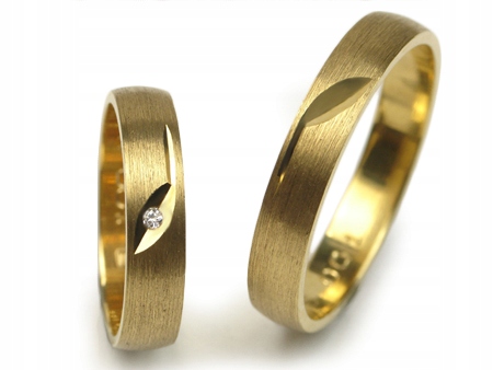 GOLDRUN ZLATÉ SVADOBNÉ PRSTENY E001 4MM PÁR