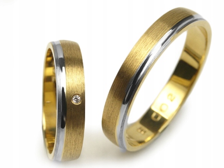 GOLDRUN ZLATÉ SVADOBNÉ PRSTENY E002 4MM PÁR