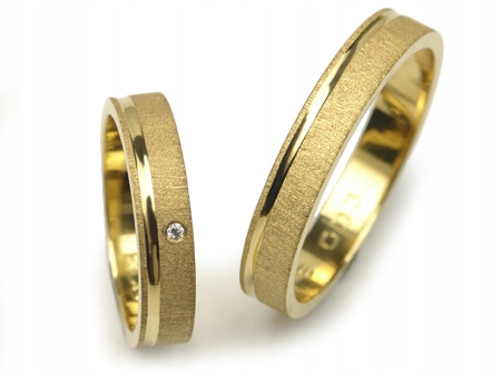 GOLDRUN ZLATÉ SVADOBNÉ PRSTENY E003 4MM PÁR