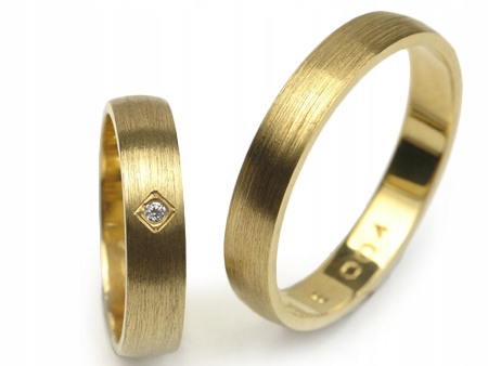 GOLDRUN ZLATÉ SVADOBNÉ PRSTENY E004 4MM PÁR