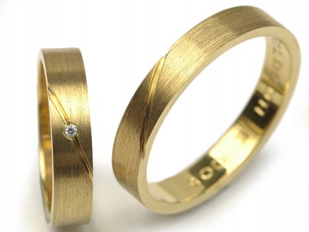 GOLDRUN ZLATÉ SVADOBNÉ PRSTENY E005 4MM PÁR