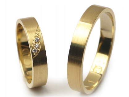 GOLDRUN ZLATÉ SVADOBNÉ PRSTENY E007 4MM PÁR