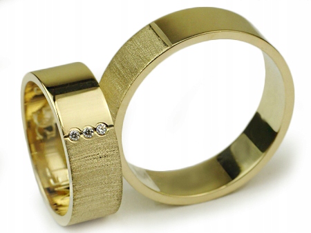 GOLDRUN ZLATÉ SVADOBNÉ PRSTENE I-003 6MM PÁR