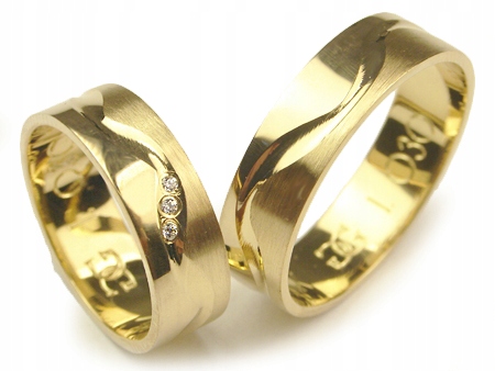 GOLDRUN ZLATÉ SVADOBNÉ PRSTENE PÁR I-030 6MM