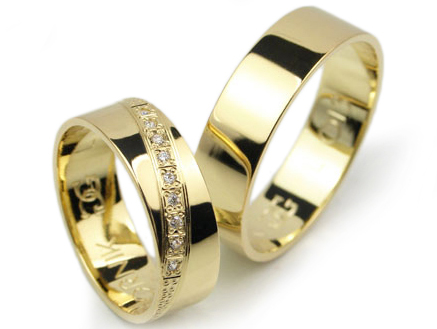 GOLDRUN ZLATÉ SVADOBNÉ PRSTENE L013 6MM PÁR