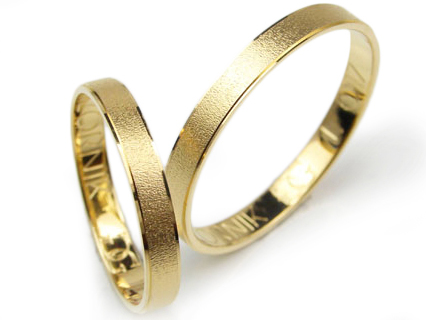GOLDRUN ZLATÉ SVADOBNÉ PRSTENE L017 3MM PÁR