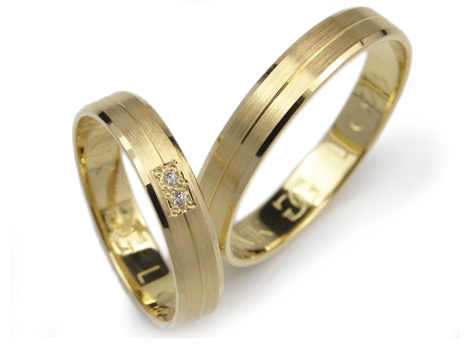 GOLDRUN ZLATÉ SVADOBNÉ PRSTENE L028 4MM PÁR