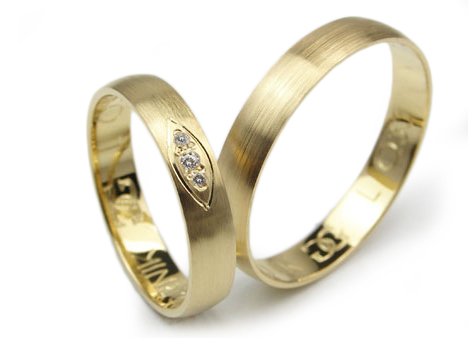 GOLDRUN ZLATÉ SVADOBNÉ PRSTENE L033 4MM PÁR
