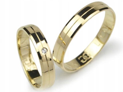 GOLDRUN ZLATÉ SVADOBNÉ PRSTENY L034 4MM PÁR