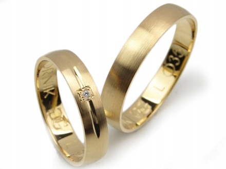 GOLDRUN ZLATÉ SVADOBNÉ PRSTENE L035 4MM PÁR