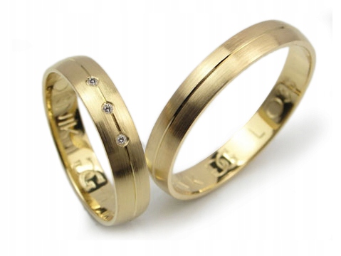GOLDRUN ZLATÉ SVADOBNÉ PRSTENE L038 4MM PÁR