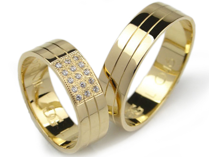 GOLDRUN ZLATÉ SVADOBNÉ PRSTENE L046 6MM PÁR