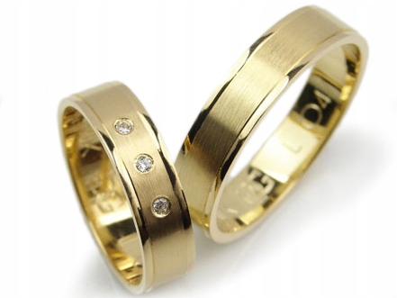 GOLDRUN ZLATÉ SVADOBNÉ PRSTENE L047 5MM PÁR