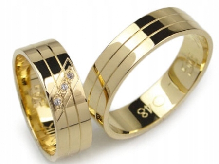 GOLDRUN ZLATÉ SVADOBNÉ PRSTENY L048 6MM PÁR