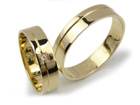GOLDRUN ZLATÉ SVADOBNÉ PRSTENE L055 5MM PÁR