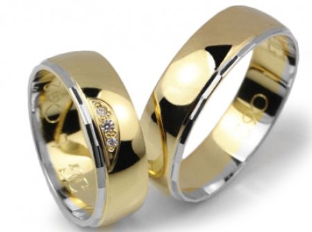 GOLDRUN ZLATÉ SVADOBNÉ PRSTENE L062 6MM PÁR