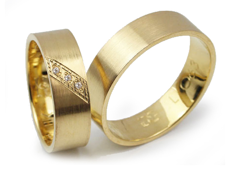 GOLDRUN ZLATÉ SVADOBNÉ PRSTENE L063 6MM PÁR