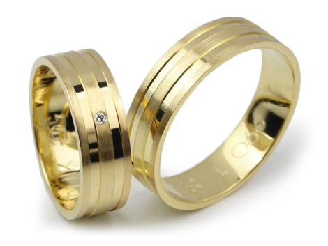 GOLDRUN ZLATÉ SVADOBNÉ PRSTENE L066 6MM PÁR