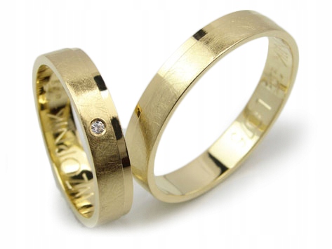 GOLDRUN ZLATÉ SVADOBNÉ PRSTENE L075 4MM PÁR