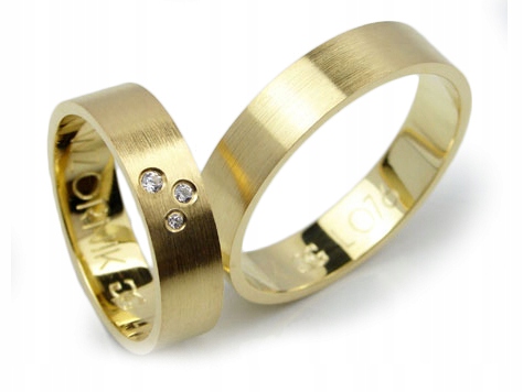 GOLDRUN ZLATÉ SVADOBNÉ PRSTENE L076 5MM PÁR