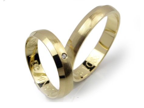 GOLDRUN ZLATÉ SVADOBNÉ PRSTENE L088 4MM PÁR