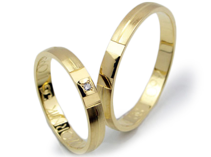 GOLDRUN ZLATÉ SVADOBNÉ PRSTENE L099 3MM PÁR