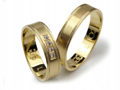 GOLDRUN ZLATÉ SVADOBNÉ PRSTENE L102 5MM PÁR