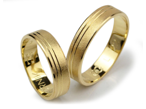 GOLDRUN ZLATÉ SVADOBNÉ PRSTENE L122 5MM PÁR