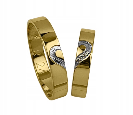 GOLDRUN ZLATÉ SVADOBNÉ PRSTENE R024 4MM PÁR