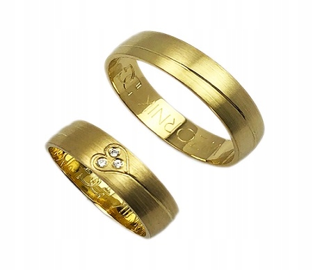 GOLDRUN ZLATÉ SVADOBNÉ PRSTENE R034 5MM PÁR