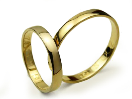 GOLDRUN ZLATÉ SVADOBNÉ PRSTENE S-002 3MM PÁR