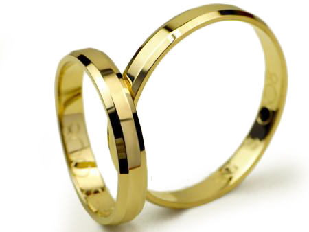 GOLDRUN ZLATÉ SVADOBNÉ PRSTENE S-008 3MM PÁR