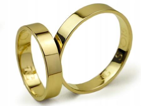 GOLDRUN ZLATÉ SVADOBNÉ PRSTENE S-015 4MM PÁR