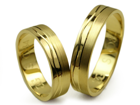 GOLDRUN ZLATÉ SVADOBNÉ PRSTENE S-084 5MM PÁR