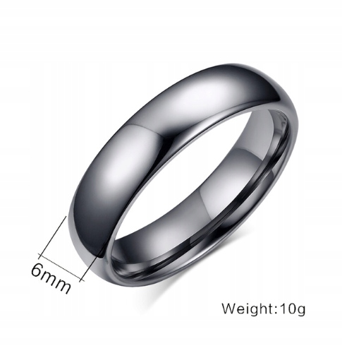 Graphit Smooth Wedding Ring Signet Wolfram R32